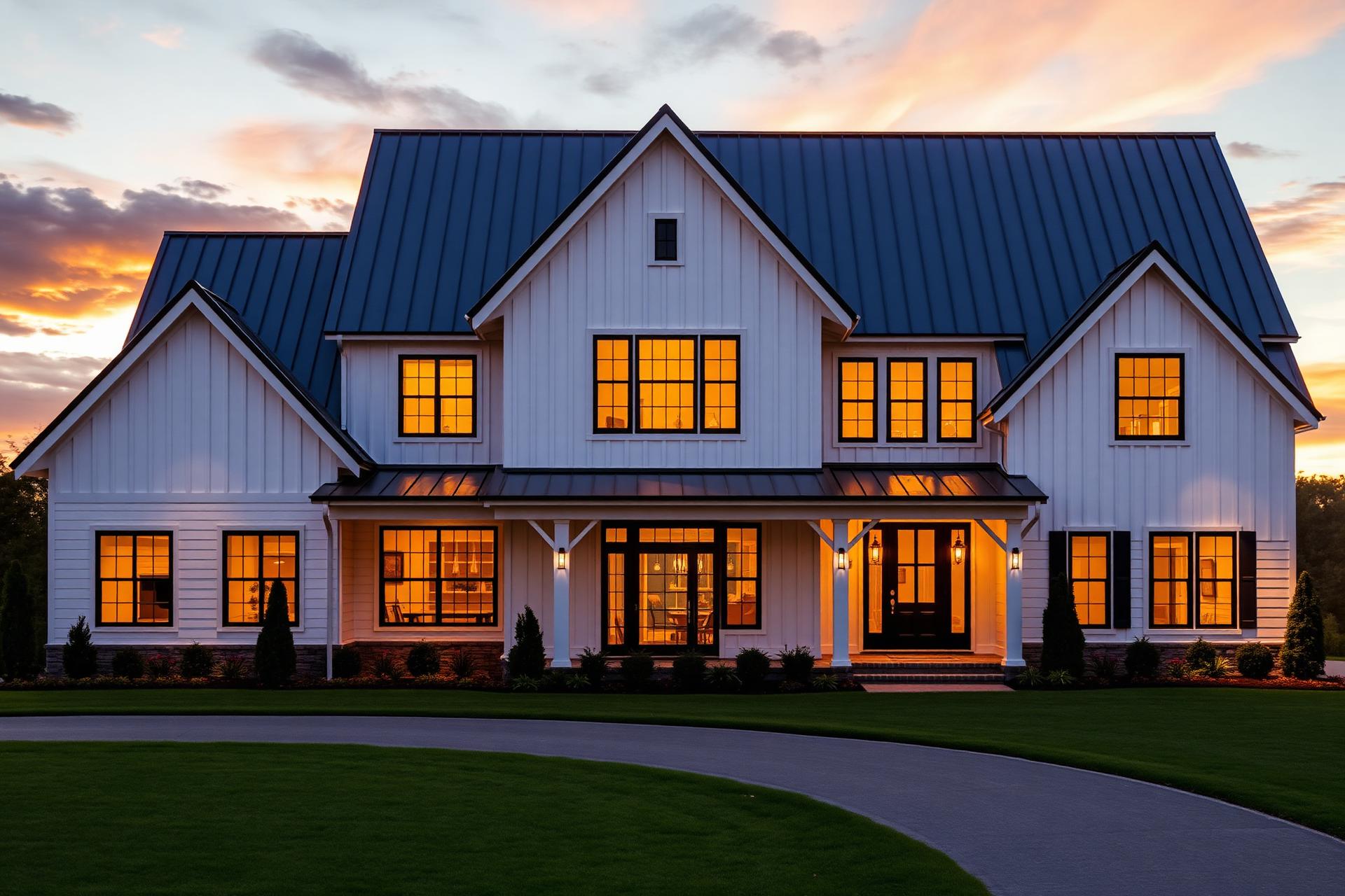 Custom built modern farmhouse